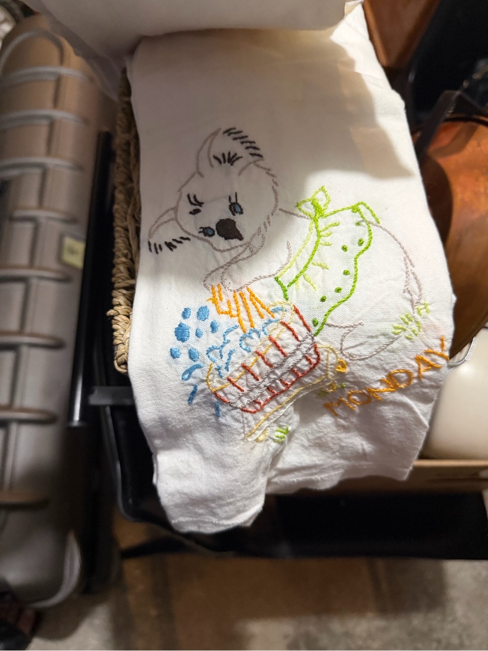 Embroidered Hand Towels Monday to Sunday